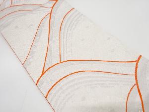 波に牡丹・古典柄織り出し　袋帯